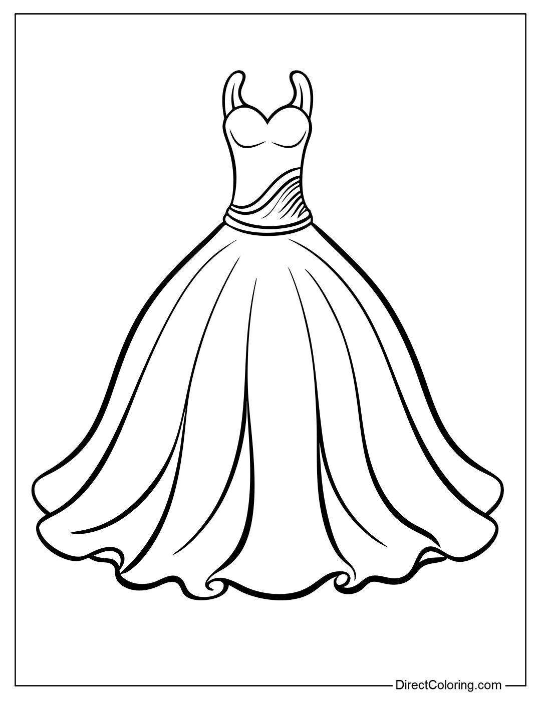 Dress Coloring Page PDF